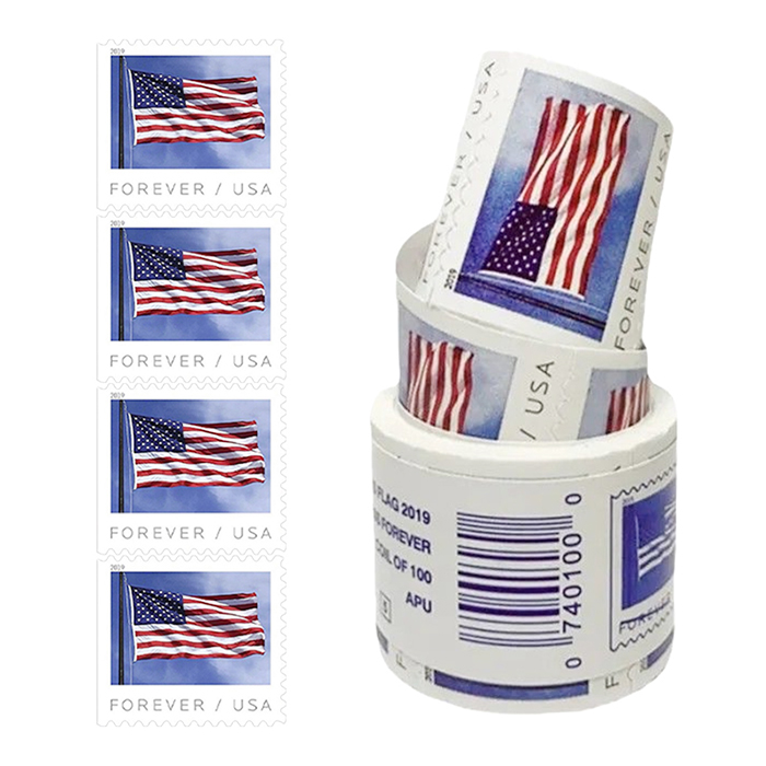 2019 U.S. Flag Forever Stamps 10 Rolls | Tool Stamps US Postage Stamps