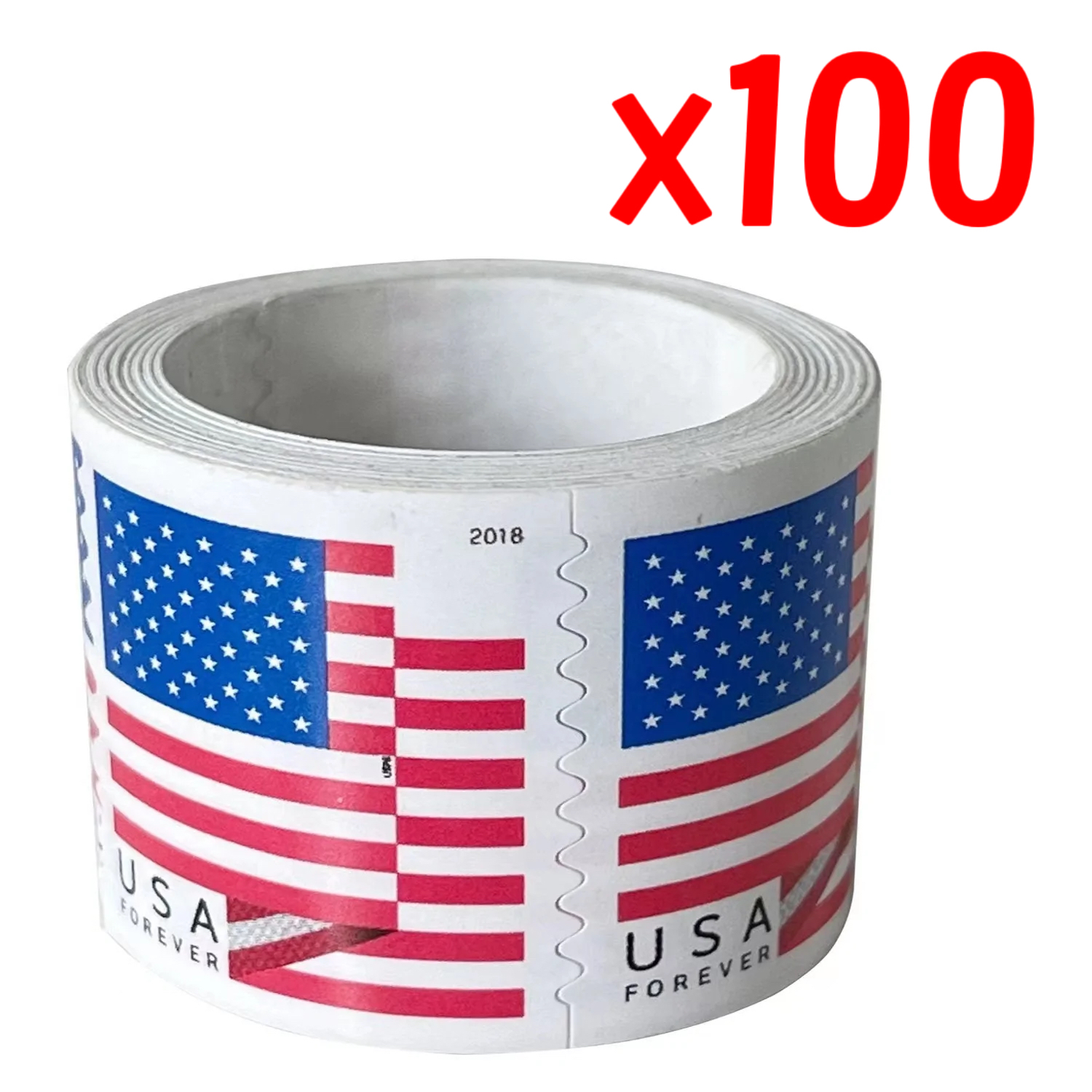 2018 U.S. Flag Forever Stamps 100 Rolls | Tool Stamps US Postage Stamps