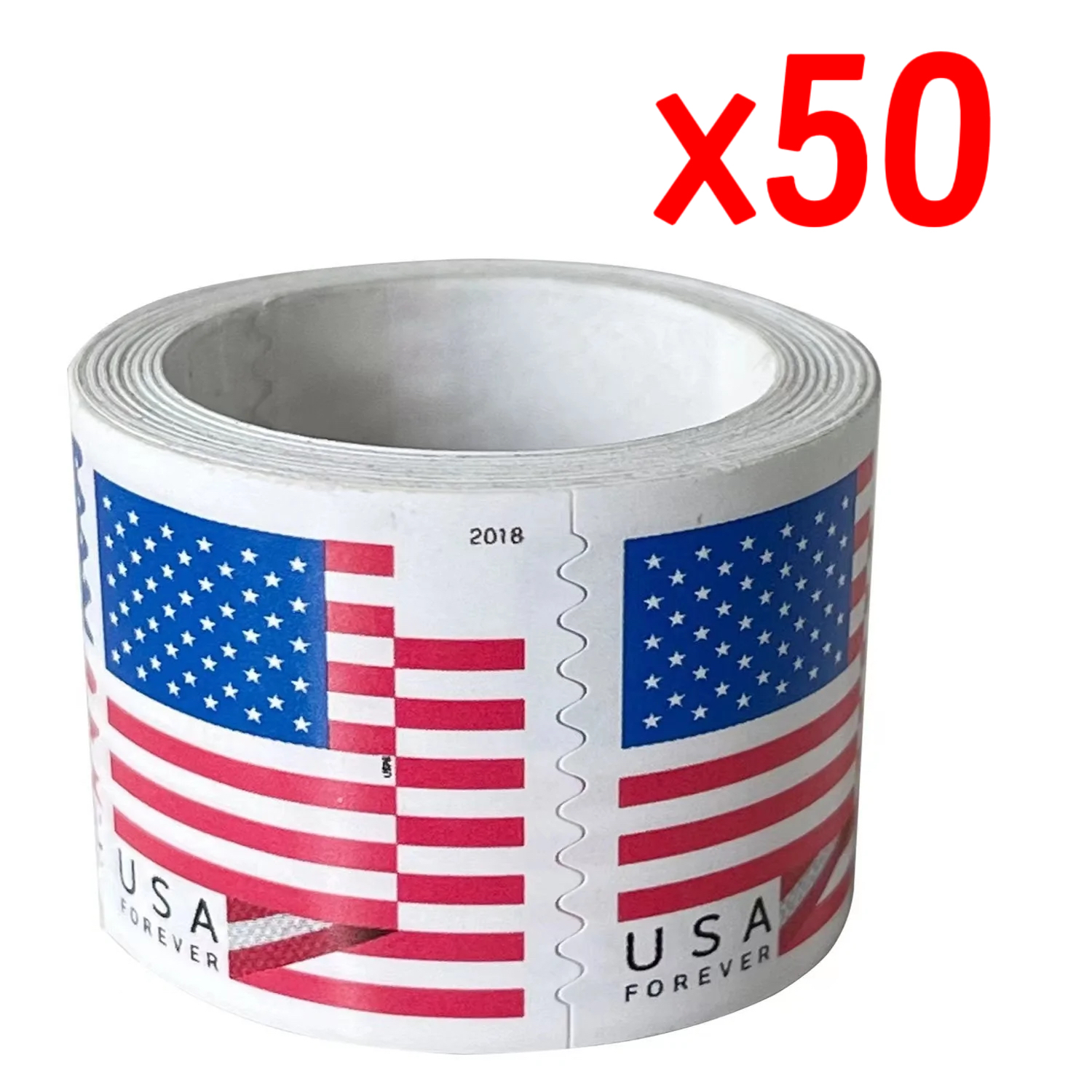 2018 U.S. Flag Forever Stamps 50 Rolls | Tool Stamps US Postage Stamps