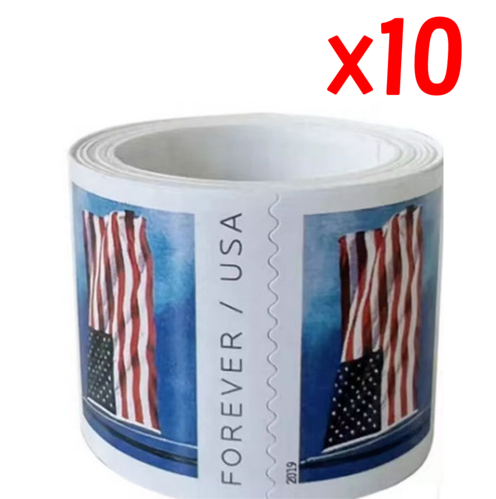 2019 U.S. Flag Forever Stamps 10 Rolls | Tool Stamps US Postage Stamps