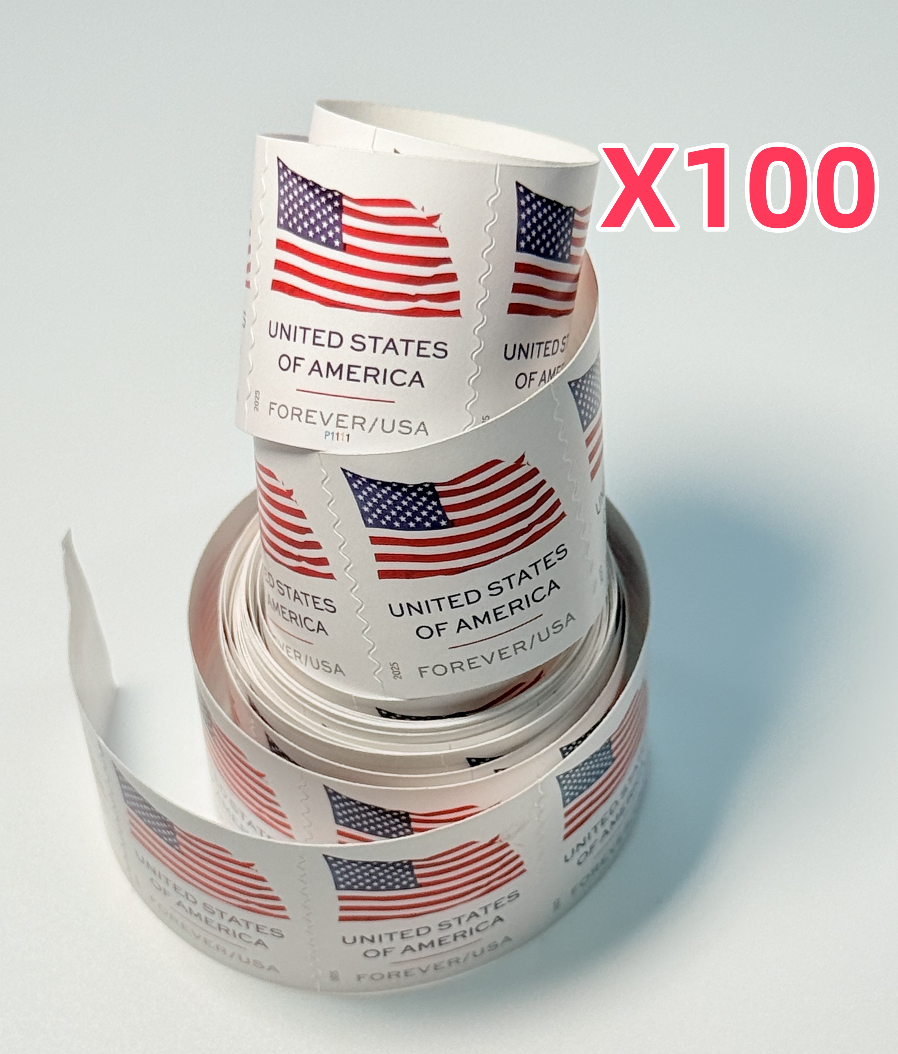 2025 U.S. Flag Stamps 100 rolls USPS Forever Stamps